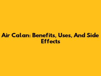 Air Calan: Benefits, Uses, And Side Effects