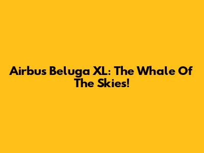 Airbus Beluga XL: The Whale Of The Skies!