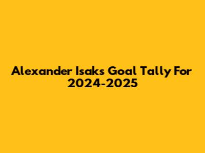 Alexander Isak's Goal Tally For 2024-2025