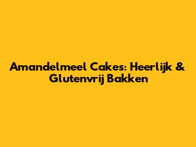 Amandelmeel Cakes: Heerlijk & Glutenvrij Bakken