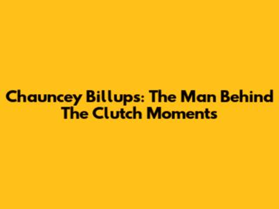 Chauncey Billups: The Man Behind The Clutch Moments