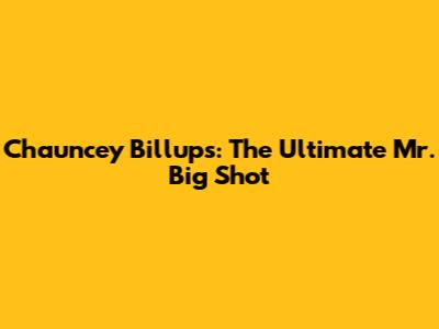 Chauncey Billups: The Ultimate Mr. Big Shot