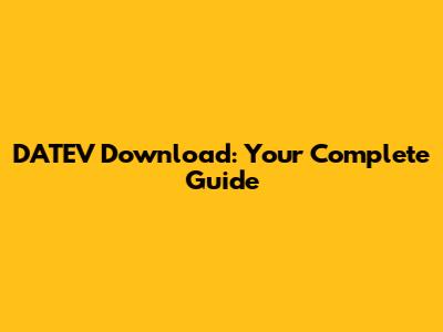 DATEV Download: Your Complete Guide