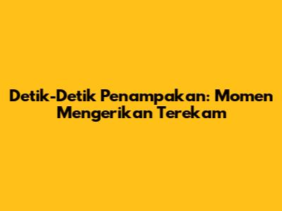 Detik-Detik Penampakan: Momen Mengerikan Terekam