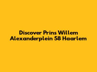 Discover Prins Willem Alexanderplein 58 Haarlem