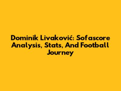Dominik Livaković: Sofascore Analysis, Stats, And Football Journey