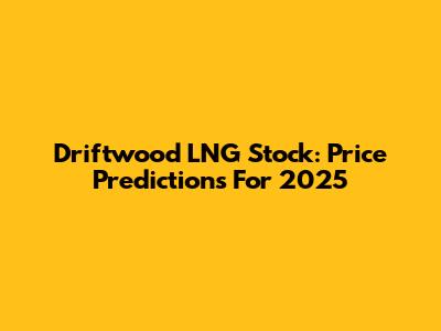 Driftwood LNG Stock: Price Predictions For 2025