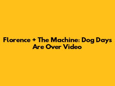 Florence + The Machine: "Dog Days Are Over" Video