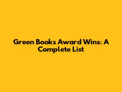 Green Book's Award Wins: A Complete List