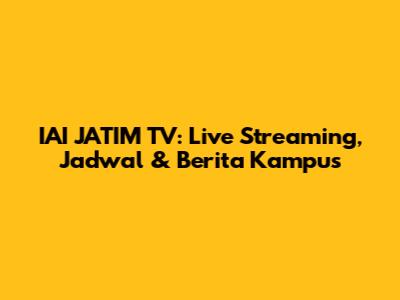 IAI JATIM TV: Live Streaming, Jadwal & Berita Kampus
