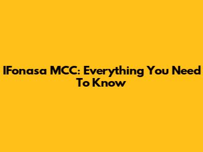 IFonasa MCC: Everything You Need To Know