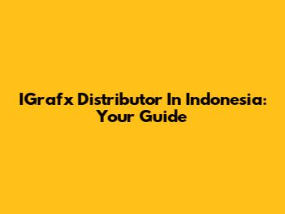 IGrafx Distributor In Indonesia: Your Guide