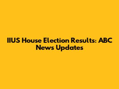 IIUS House Election Results: ABC News Updates