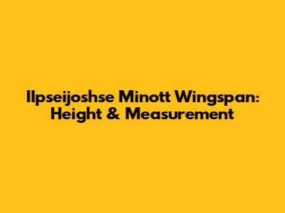 IIpseijoshse Minott Wingspan: Height & Measurement