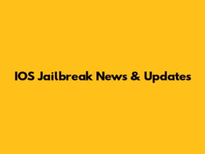 IOS Jailbreak News & Updates