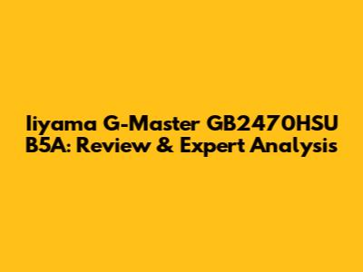 Iiyama G-Master GB2470HSU B5A: Review & Expert Analysis