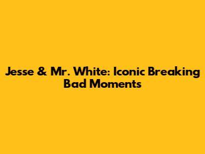 Jesse & Mr. White: Iconic Breaking Bad Moments