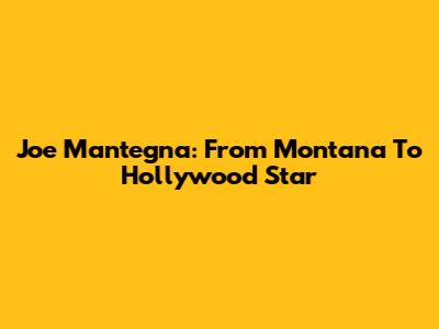 Joe Mantegna: From Montana To Hollywood Star