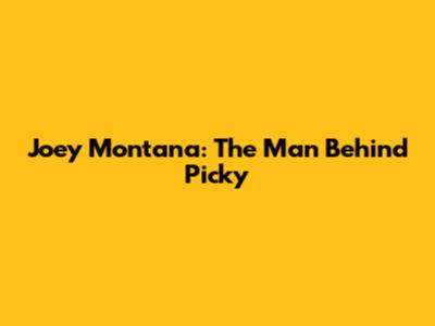 Joey Montana: The Man Behind 'Picky'
