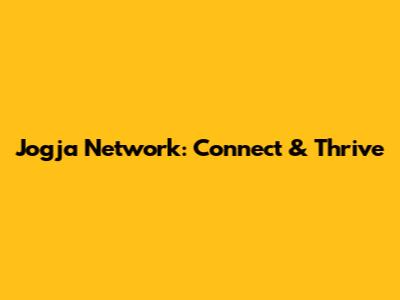 Jogja Network: Connect & Thrive