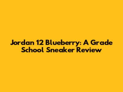 Jordan 12 Blueberry: A Grade School Sneaker Review