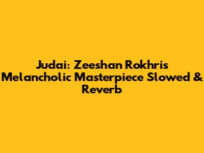 Judai: Zeeshan Rokhri's Melancholic Masterpiece Slowed & Reverb