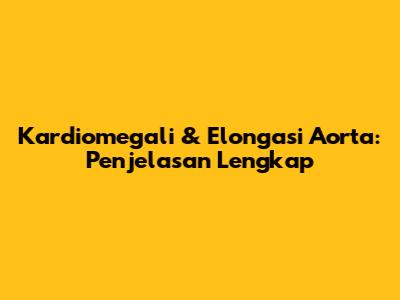 Kardiomegali & Elongasi Aorta: Penjelasan Lengkap