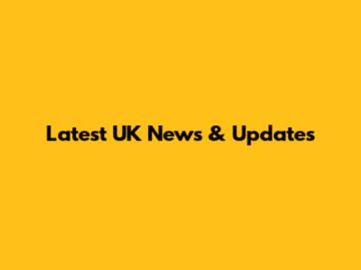 Latest UK News & Updates