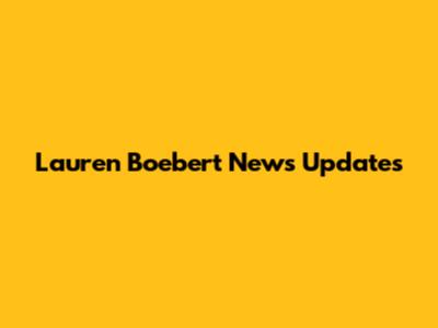 Lauren Boebert News Updates