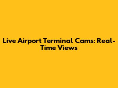 Live Airport Terminal Cams: Real-Time Views
