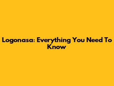 Logonasa: Everything You Need To Know