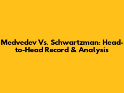 Medvedev Vs. Schwartzman: Head-to-Head Record & Analysis