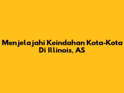 Menjelajahi Keindahan Kota-Kota Di Illinois, AS