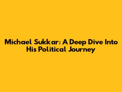 Michael Sukkar: A Deep Dive Into His Political Journey