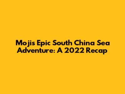 Moji's Epic South China Sea Adventure: A 2022 Recap