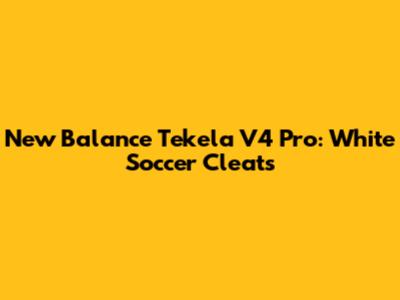 New Balance Tekela V4 Pro: White Soccer Cleats