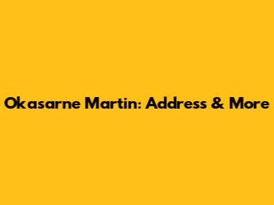 Okasarne Martin: Address & More