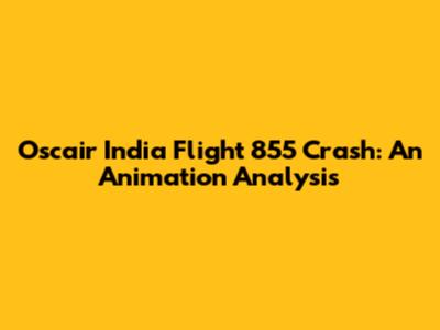 Oscair India Flight 855 Crash: An Animation Analysis