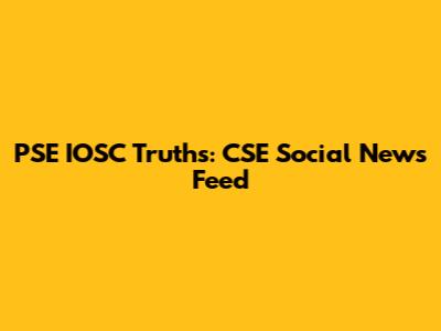 PSE IOSC Truths: CSE Social News Feed