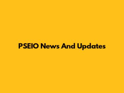 PSEIO News And Updates