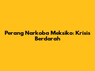 Perang Narkoba Meksiko: Krisis Berdarah