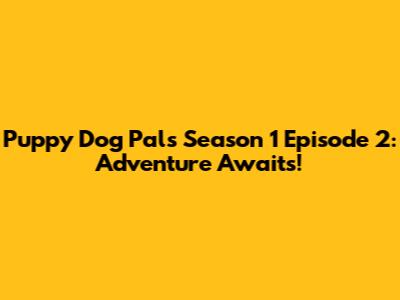 Puppy Dog Pals Season 1 Episode 2: Adventure Awaits!