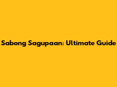 Sabong Sagupaan: Ultimate Guide