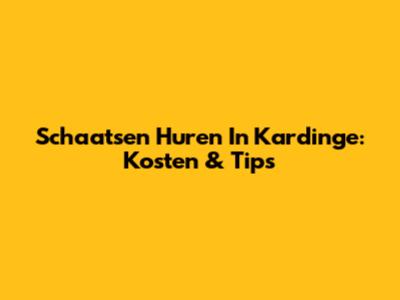Schaatsen Huren In Kardinge: Kosten & Tips