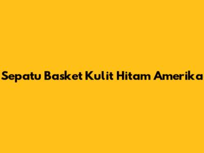 Sepatu Basket Kulit Hitam Amerika