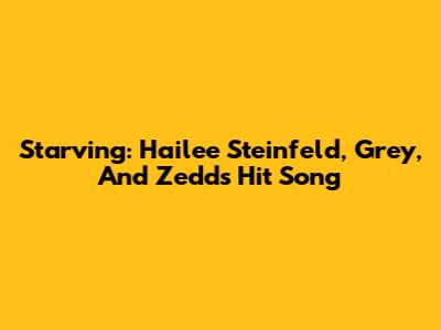 Starving: Hailee Steinfeld, Grey, And Zedd's Hit Song