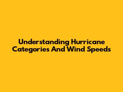 Understanding Hurricane Categories And Wind Speeds