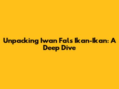Unpacking Iwan Fals' 'Ikan-Ikan': A Deep Dive
