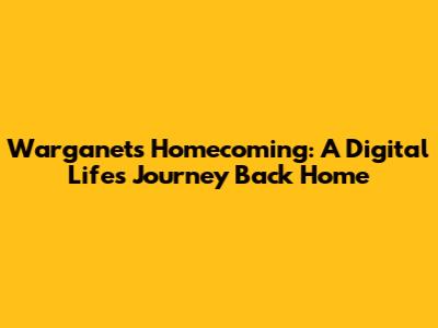 Warganet's Homecoming: A Digital Life's Journey Back Home