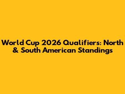 World Cup 2026 Qualifiers: North & South American Standings